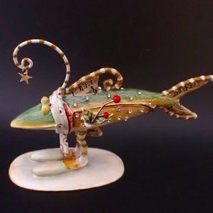 Dept.56 Jeweled FISH metal hinged box.  Whimsical/Holiday/Xmas